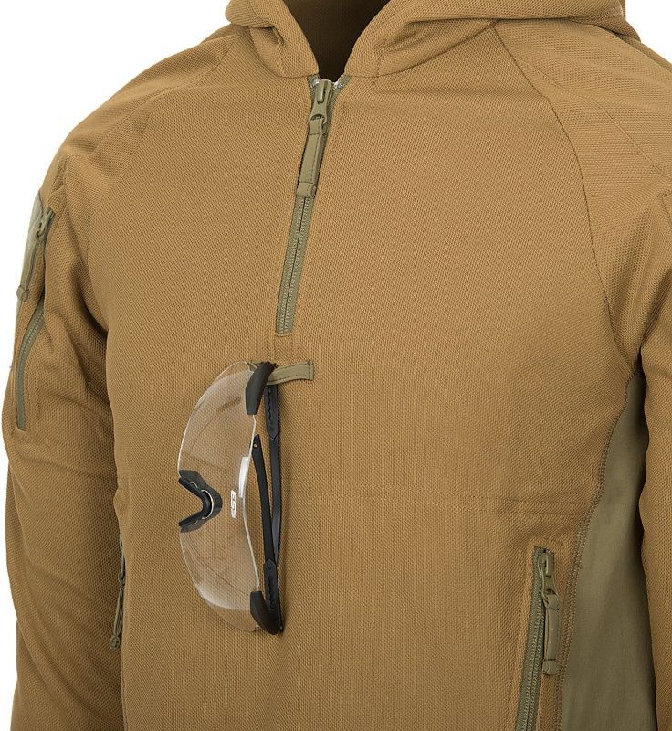 HELIKON Mikina s kapucňou RANGE HOODIE - TopCool - coyote / adaptive green (BL-BRH-TC-1112A)