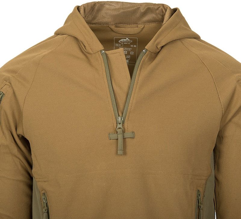 HELIKON Mikina s kapucňou RANGE HOODIE - TopCool - coyote / adaptive green (BL-BRH-TC-1112A)