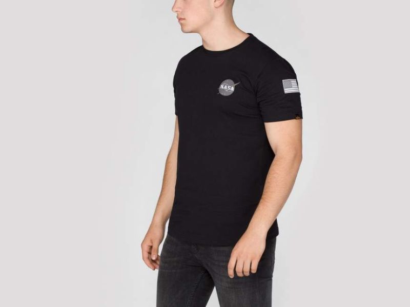 ALPHA INDUSTRIES Tričko Space Shuttle T - čierne (176507/03)