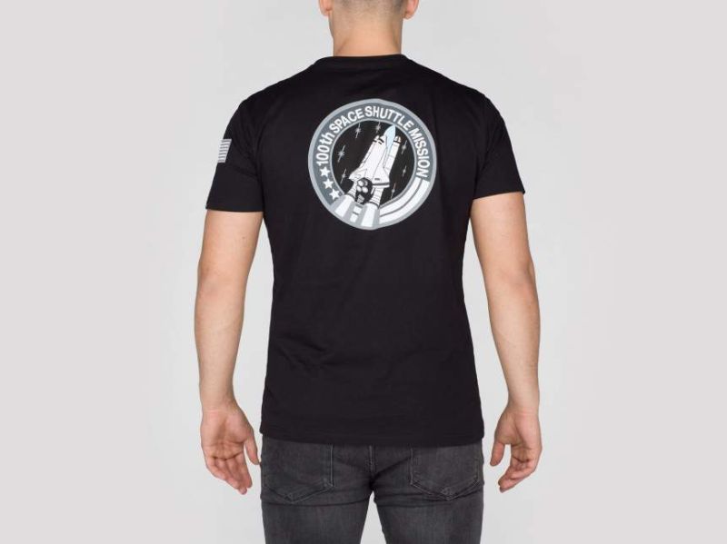 ALPHA INDUSTRIES Tričko Space Shuttle T - čierne (176507/03)