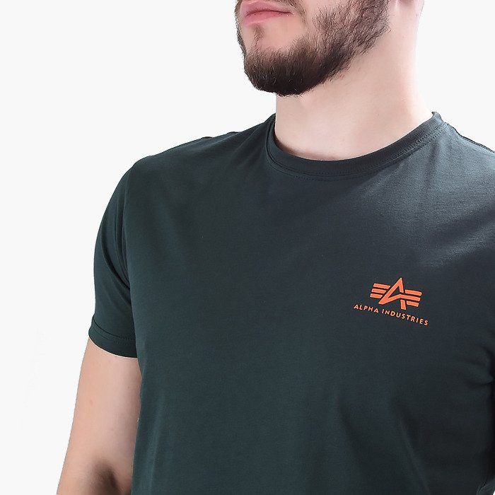 ALPHA INDUSTRIES Tričko BASIC T Small Logo - dark petrol (188505/353)