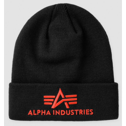 ALPHA INDUSTRIES Čiapka 3D Beanie - black / red (168910/94)