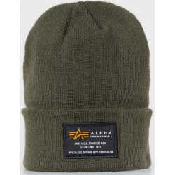 ALPHA INDUSTRIES Čiapka Crew Beanie - tmavo zelená (128924/257)