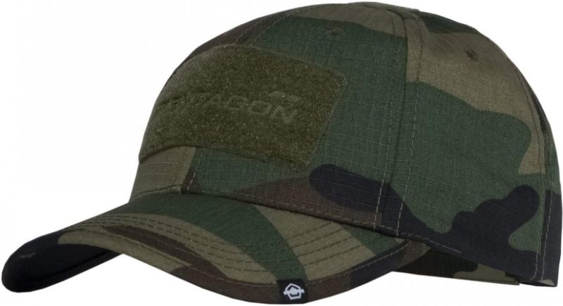 PENTAGON Baseball šiltovka s velcro panelmi, bavlna - woodland (K13025-Camo)