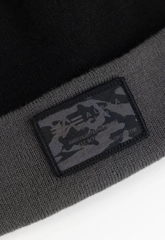 ALPHA INDUSTRIES Čiapka Crew C Label Beanie - black (148912/03)