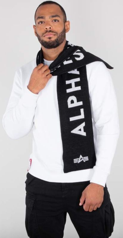 ALPHA INDUSTRIES Šál Scarf - čierny (188908/03-ohne)