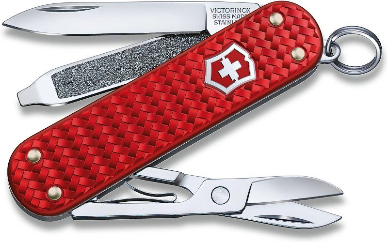 VICTORINOX Zatvárací nôž Classic SD Precious Alox - iconic red (0.6221.401G)