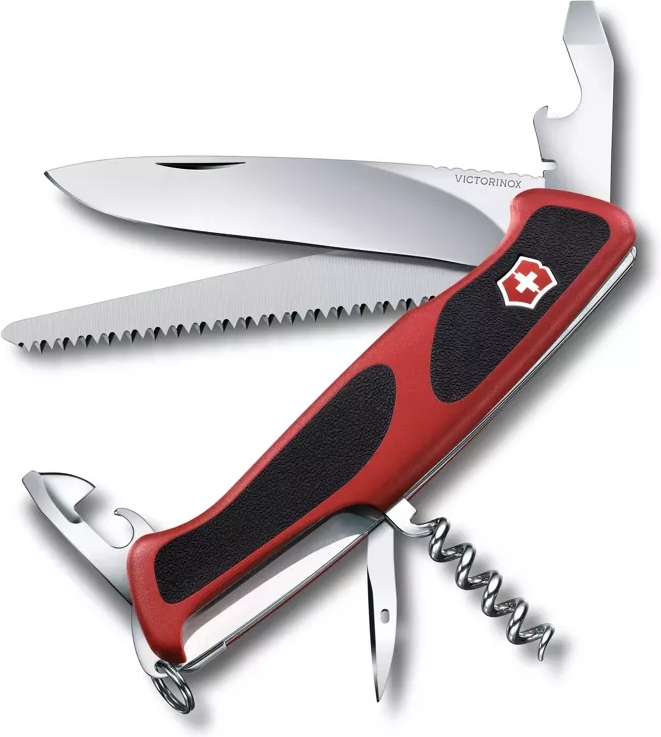 VICTORINOX Zatvárací nôž RangerGrip 55 - red (0.9563.C)