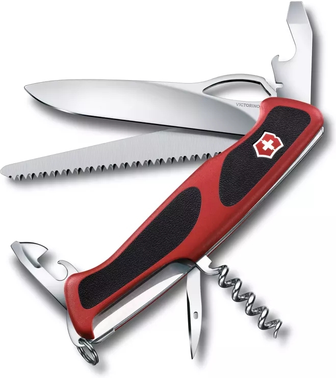 VICTORINOX Zatvárací nôž RangerGrip 79 - red (0.9563.MC)