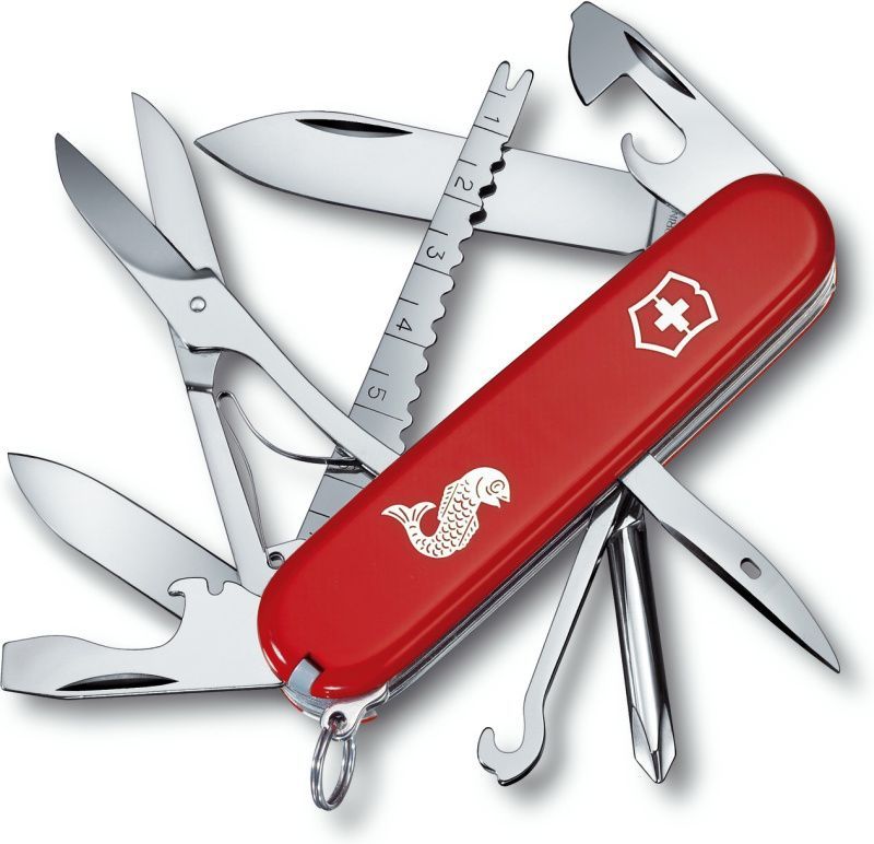 VICTORINOX Zatvárací nôž FISHERMAN - červený (1.4733.72)