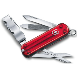 VICTORINOX Zatvárací nôž NAIL CLIP 580 - transparent red (0.6463.T)