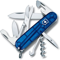 VICTORINOX Zatvárací nôž CLIMBER - modrý transparentný (1.3703.T2)