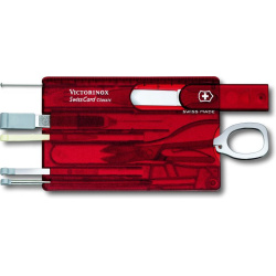 VICTORINOX SWISS CARD - červená transparentná (0.7100.T)