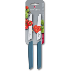 VICTORINOX Nôž SwissModern príborový 11cm, 2ks - cornflower blue (6.9006.11W2B)