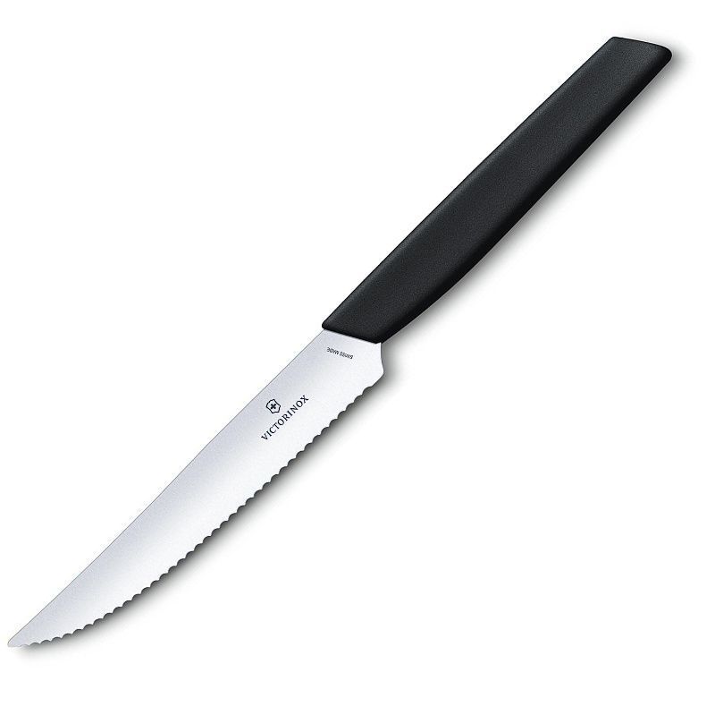 VICTORINOX Nôž SwissModern na steak a pizzu 12cm - čierny (6.9003.12W)