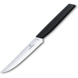 VICTORINOX Nôž SwissModern na steak a pizzu 12cm - čierny (6.9003.12W)