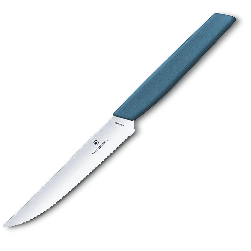 VICTORINOX Nôž SwissModern na steak a pizzu 12cm - modrý (6.9006.12W2)