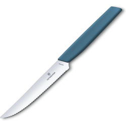 VICTORINOX Nôž SwissModern na steak a pizzu 12cm - modrý (6.9006.12W2)