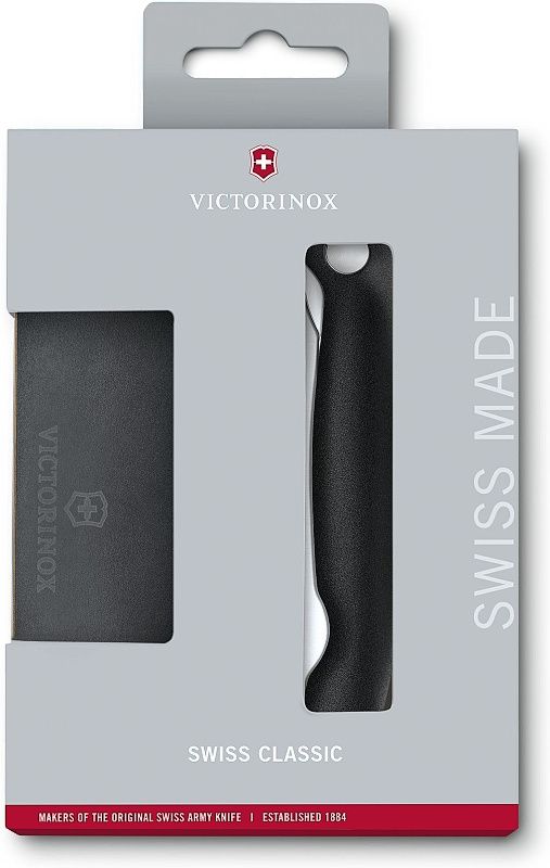 VICTORINOX Nož SwissClassic s doskou na krájanie - čierny (6.7191.F3)