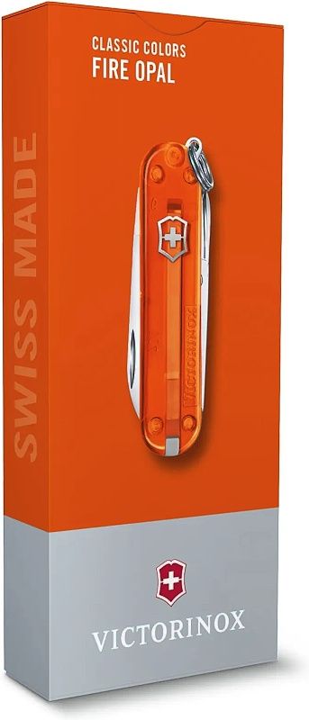 VICTORINOX Zatvárací nôž Classic SD Transparent - fire opal (0.6223.T82G)