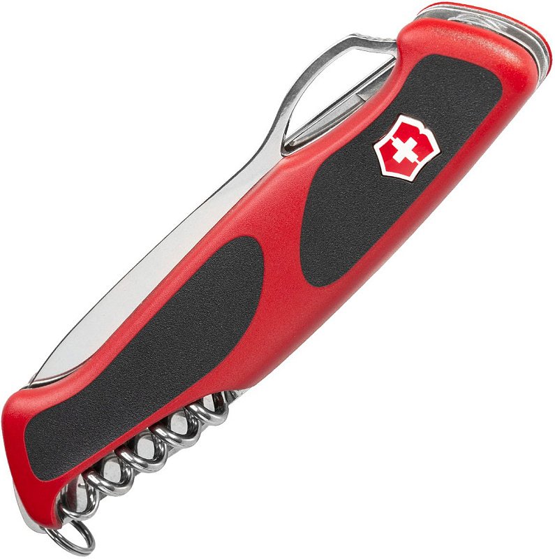 VICTORINOX Zatvárací nôž RangerGrip 57 Hunter - červený / čierny (0.9583.MC)