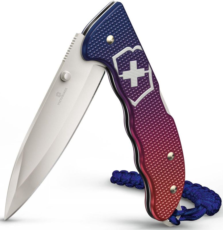 VICTORINOX Zatvárací nôž EVOKE ALOX - blue / red (0.9415.D221)