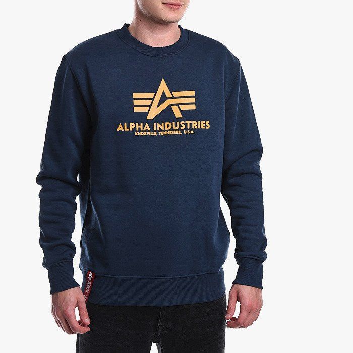 ALPHA INDUSTRIES Mikina Basic Sweater - new navy/wheat (178302/463)