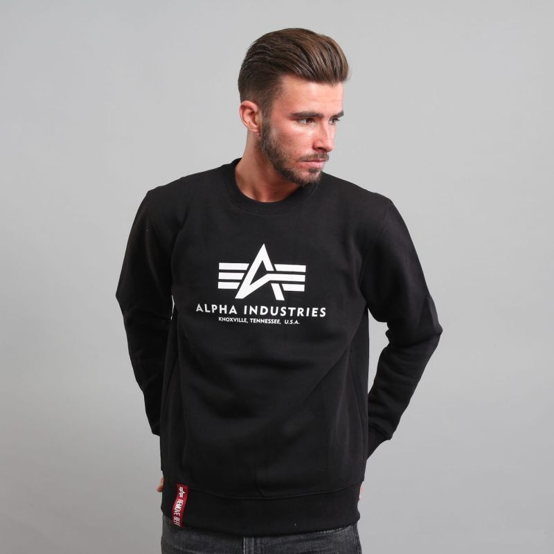 ALPHA INDUSTRIES Mikina Basic Sweater - čierna (178302/03)