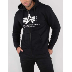 ALPHA INDUSTRIES Mikina Basic Zip Hoody - čierna (178325/03)