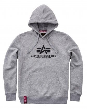 ALPHA INDUSTRIES Mikina Basic Hoody - šedá (178312/17)