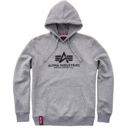 ALPHA INDUSTRIES Mikina Basic Hoody - šedá (178312/17)