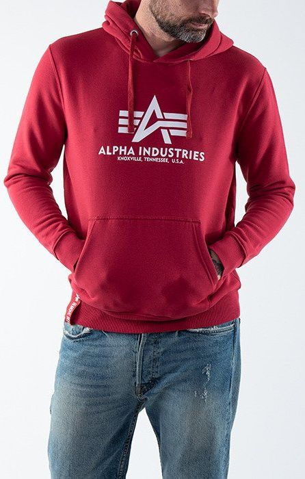 ALPHA INDUSTRIES Mikina Basic Hoody - RBF red (178312/523)