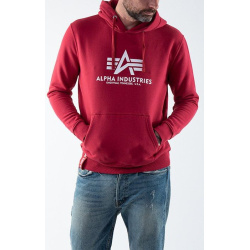 ALPHA INDUSTRIES Mikina Basic Hoody - RBF red (178312/523)