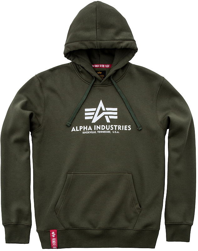 ALPHA INDUSTRIES Mikina Basic Hoody - dark green (178312/257)