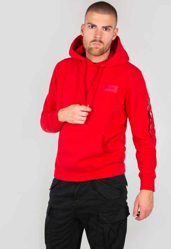 ALPHA INDUSTRIES Mikina Back Print Hoody - speed red (178318/328)