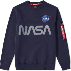 ALPHA INDUSTRIES Mikina NASA Reflective Sweater - modrá (178309/07)