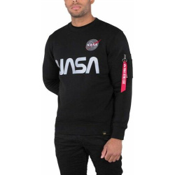 ALPHA INDUSTRIES Mikina NASA Reflective Sweater - čierna (178309/03)