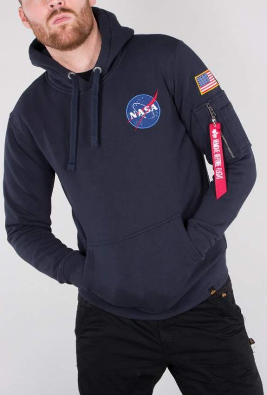 ALPHA INDUSTRIES Mikina Space Shuttle Hoody - modrá (178317/07)