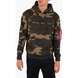 ALPHA INDUSTRIES Mikina Back Print Hoody - woodland camo 65 (178318C/408)