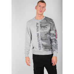 ALPHA INDUSTRIES Mikina Camo Half Sweater - grey camo (196314/410)