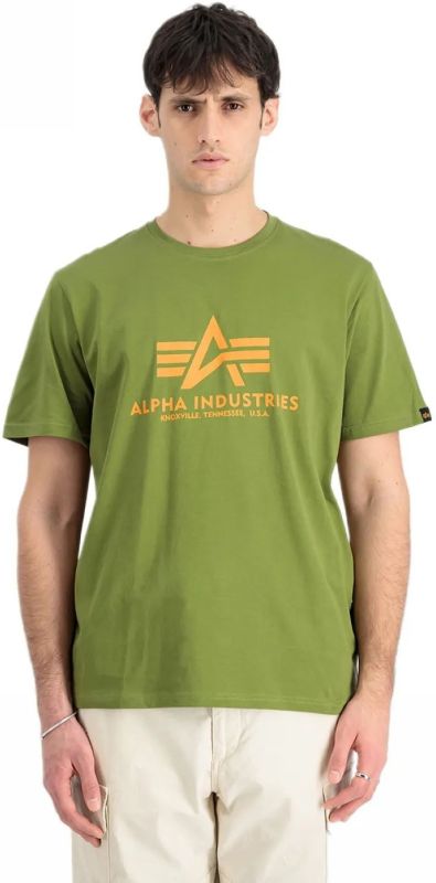 ALPHA INDUSTRIES Tričko BASIC - moss green (100501/714)