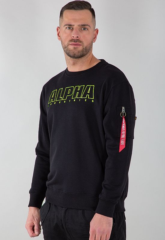 ALPHA INDUSTRIES Mikina Alpha Embroidery - čierna (116312/03)