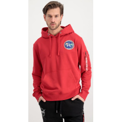 ALPHA INDUSTRIES Mikina Apollo Mission - červená (106338/328)