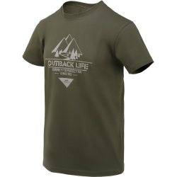 HELIKON Tričko Outback Life - taiga green (TS-OBL-CO-09)