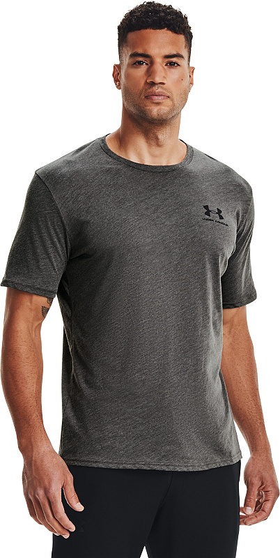 UNDER ARMOUR Tričko Sportstyle Left Chest Ss - šedé (1326799-019)