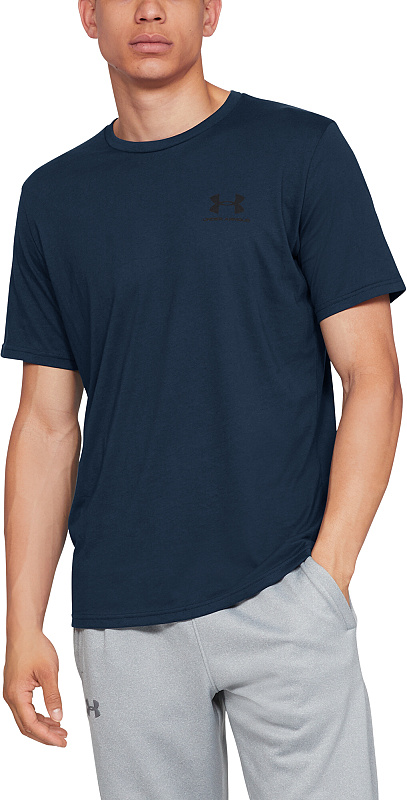 UNDER ARMOUR Tričko Sportstyle Lc Ss - navy (1326799-408)