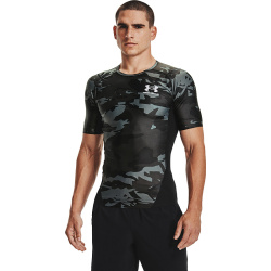 UNDER ARMOUR Tričko HG Isochill Comp Print SS - čierne / camo (1361514-001)