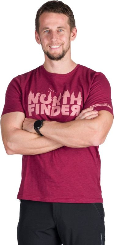 NORTHFINDER Tričko JOSEF - darkred (108267-307)