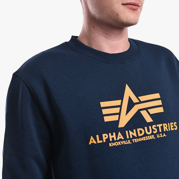 ALPHA INDUSTRIES Mikina Basic Sweater - new navy/wheat (178302/463)