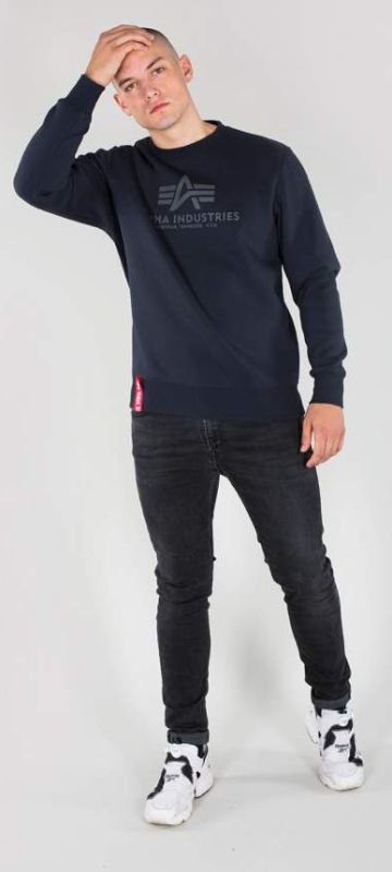 ALPHA INDUSTRIES Mikina Basic Sweater - modrá (178302/07)